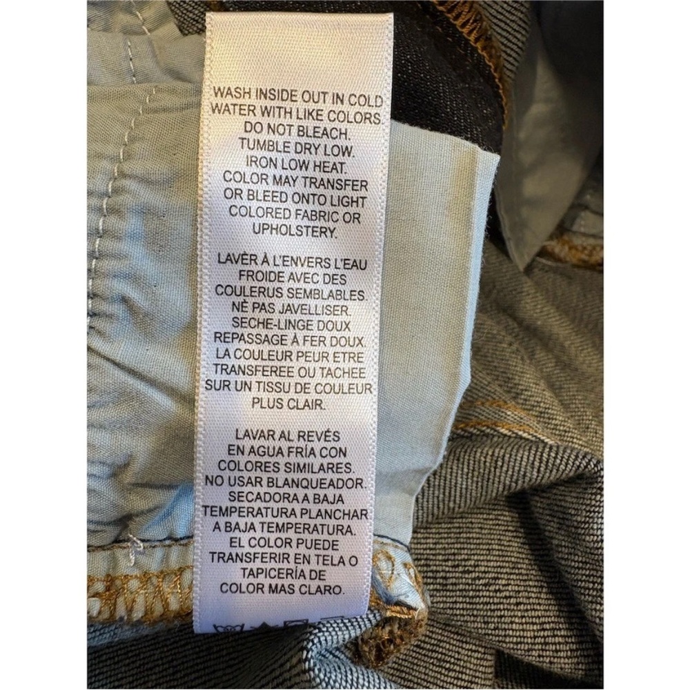 Frame Le Garcon NWOT Dark Wash Mid Rise Slim Crop Raw Hem 27 - Picture 9 of 9